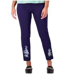 Isaac Mizrahi Live! Tall Stretch Twill Straight-Leg Pants 8 TALL (505)